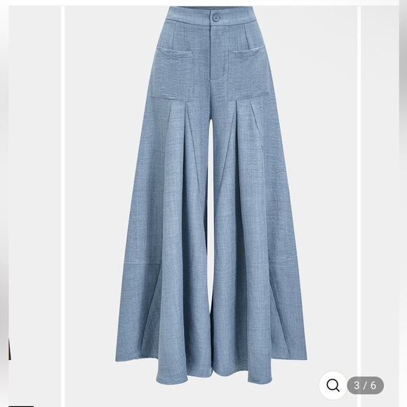 Micas Pants - NWT Cider Ruched Zipper Pocket Wide Leg Trousers Size XL